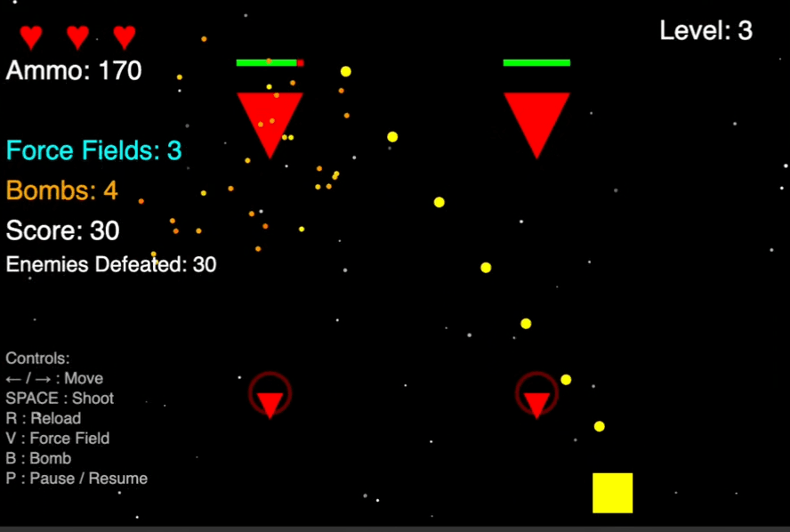 Galactic Triangle Invasion game screenshot